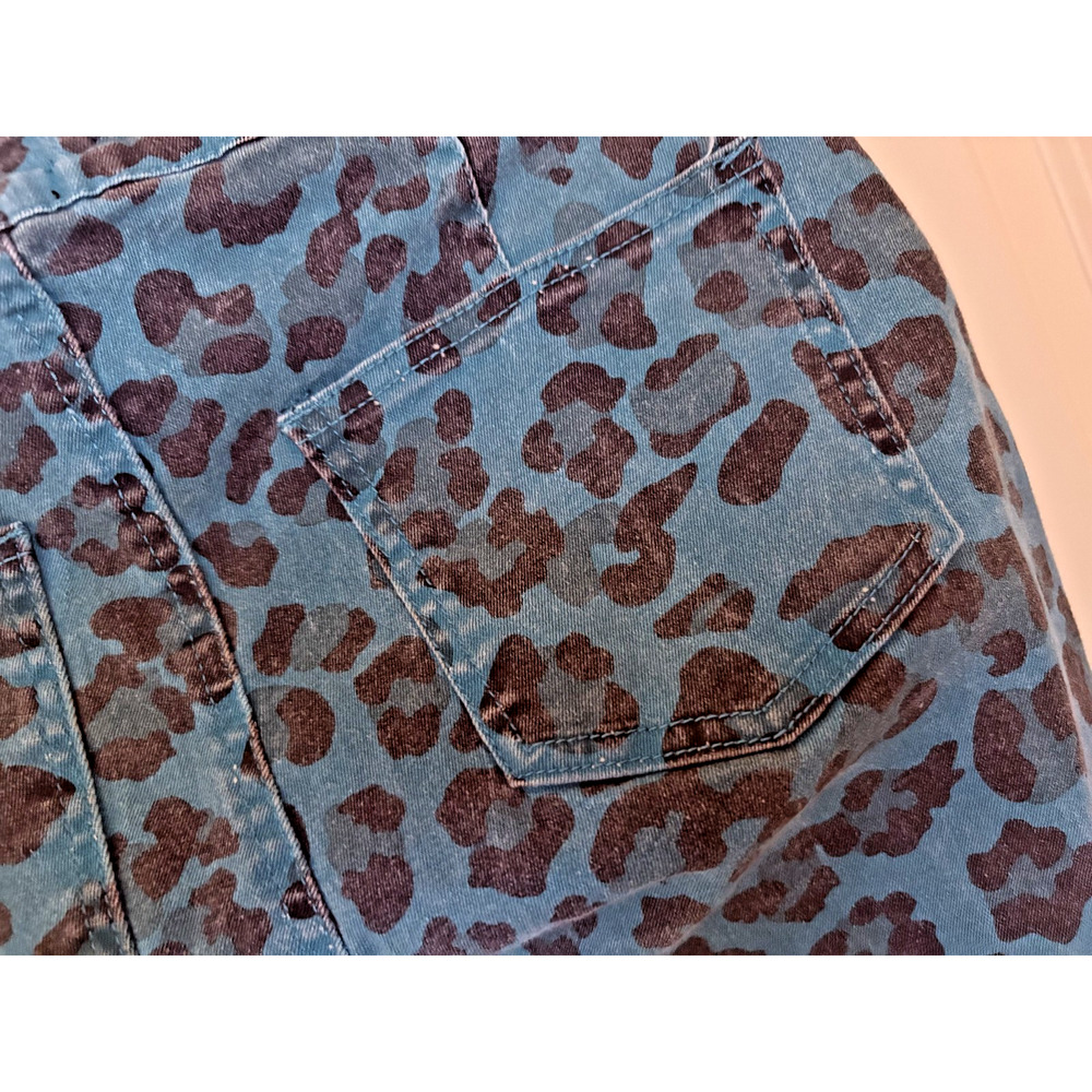 L&B Lucky & Blessed Flare Bell Bottom Leopard Animal Print Pants Size 4 Womens - Picture 6 of 6